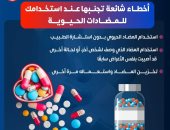 وزارة الصحة توضح أخطاء شائعة لابد من تجنبها عند استخدام المضادات الحيوية.. انفوجراف