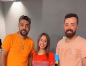 جنات في كواليس تسجيل أغنية جديدة مع الملحن بلال محمد.. صور