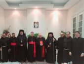 بطريرك الكاثوليك يشارك فى استقبال رئيس أساقفة مرسيليا بالمطرانية اللاتينية