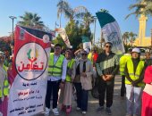 وحدة التضامن بالأقصر تشارك فى ماراثون رياضى خطوات ضد الإدمان