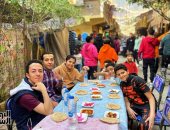 اللمة الحلوة.. شعار أهالى إمبابة مائدة إفطار الـ500 متر فى البصراوى