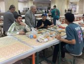 قيادات جامعة حلوان تشارك طلاب المدينة الجامعية الإفطار احتفاءً بشهر رمضان