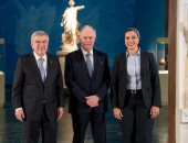 آية مدني تلتقي رئيس اليونان خلال عمومية اللجنة الأولمبية بحضور توماس باخ