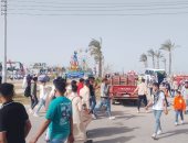 توافد المعيدين لقضاء إجازة عيد الفطر المبارك فى مصيف بلطيم