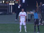 دخول محمود جهاد وخروج دونجا من مباراة الزمالك وستيلينبوش