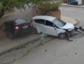 إصابة شخص صدمته سيارة أثناء عبوره الطريق فى الهرم