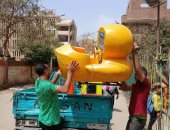 رفع ألعاب ملاهى من الطريق العام خلال حملة إشغالات بحى جنوب الجيزة