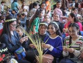 مشاهد من احتفالات الأقباط بأحد السعف فى دير سمعان الخراز.. فيديو