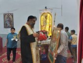 فرحة فى قداس أحد الشعانين بكنيسة العذراء بالمريس ودير الأنبا متاؤس الفاخورى.. صور