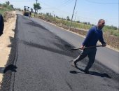 رصف طريق الشوابكة بمركز الحسينية فى الشرقية بتكلفة 140 مليون جنيه