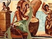 مقتنيات المتحف المصرى.. جدارية الفريسكو تحكى قصة أوديب