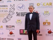 محمود حميدة وبشرى وزوجها على ريد كاربت مهرجان الإسكندرية للفيلم القصير