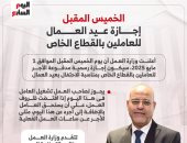 موعد إجازة عيد العمال.. انفو جراف