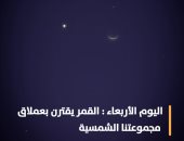 القمر يقترن بعملاق مجموعتنا الشمسية فى منظر رائع يرى بالعين المجردة