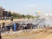 حادث انفجار خط غاز أدي إلي مصرع 3 أشخاص وإصابة 18 إثر انفجار خط غاز طريق الواحات