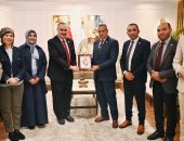 محافظ جنوب سيناء يستقبل وفد جامعة شرق بورسعيد التكنولوجية