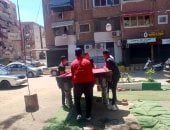إزالة إشغالات وتشميع محال خردة وفرز قمامة بزهور بورسعيد.. صور