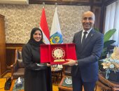 رئيس جامعة دمنهور يستقبل الملحق الثقافى لسفارة البحرين لمتابعة طلاب المملكة