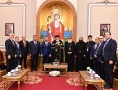 البابا تواضروس يستقبل وزير الأوقاف العراقي بالكاتدرائية