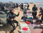 حملة نظافة لمنطقة اللاجونا فى مدينة دهب