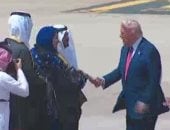 ولى العهد السعودى يستقبل الرئيس الأمريكى لدى وصوله الرياض