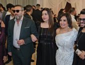 أحمد عبد العزيز وهنادي مهنا ووفاء عامر فى حفل زفاف ابنة أمل رزق (صور)