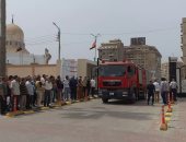 إجراء تجربة محاكاة عملية لإخلاء المواطنين والموظفين بمجلس مدينة كفر الشيخ