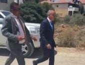 شاهد.. لحظة إطلاق إسرائيل النار على وفد دبلوماسى يضم سفير مصر.. فيديو وصور