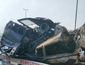 إصابة 7 أشخاص بحادث انقلاب سيارة ميكروباص بنزلة قليوب من الطريق الدائري