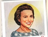 ذكرى ميلاد فاتن حمامة فى كاريكاتير اليوم السابع