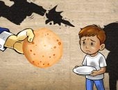 أطفال غزة فى كاريكاتير اليوم السابع