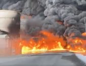 اندلاع حريق ضخم بميناء بالشارقة فى دولة الإمارات.. فيديو