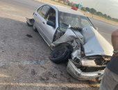 نجاة شخص وزوجته بعد تعرض سيارتهما للدهس من جانب نقل في الجيزة