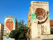 رسومات تعكس تراث الجنوب.. أسوان تستعد لافتتاح مشروع "أرض من دهب"