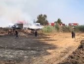 جهود مكثفة للسيطرة على حريق هائل فى مفرش كتان بالغربية.. فيديو