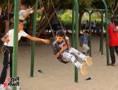 حديقة الأزهر تستقبل الزوار بأجواء احتفالية في ثالث أيام العيد