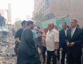 محافظ الجيزة: السيطرة على حريق مخزن البراجيل دون وقوع أى إصابات