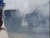 المعاينة: اختلال عجلة القيادة من سائق الميكروباص وراء حادث كرداسة.. صور