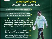 رسائل أيمن الرمادى بعد الرحيل عن الزمالك.. إنفوجراف