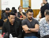 سعد الصغير وعمر كمال ومصطفى حجاج فى عزاء أحمد عامر.. صور 