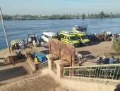 مصرع سيدة وطفلين إثر سقوط سيارة فى النيل بالعبارة النهرية فى المراغة بسوهاج