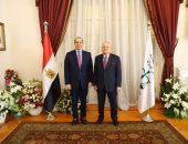 رئيس مجلس الدولة يستقبل وزير الشئون النيابية والقانونية لتقديم التهنئة