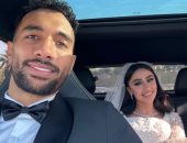 حسن قداح نجم منتخب اليد يحتفل بزفافه