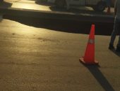 الدفع بفرق الطوارئ ومعدات لإصلاح هبوط أرضى بمحور الأوتوستراد