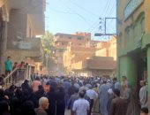 تشييع جثمانى شابين جراء اصطدام سيارة بمحطة الأتوبيس الترددى فى السلام