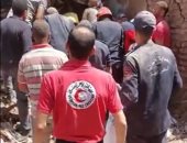 الهلال الأحمر المصري يساند جهود الحماية المدنية في انتشال ضحايا حادث عقار طنطا