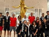 وصول منتخب كرة السلة 3x3 القاهرة بعد حصد لقب أفريقيا والصعود لكأس العالم بالصين