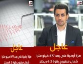 تفاصيل هزة أرضية على بعد 877 كيلو مترا شمال مطروح بقوة 6.2 ريختر