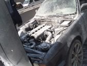 السيطرة على حريق سيارة بمنطقة السلام دون إصابات.. صور