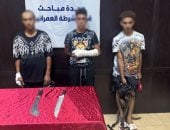الداخلية تضبط المتشاجرين بأسلحة وكلب بالجيزة